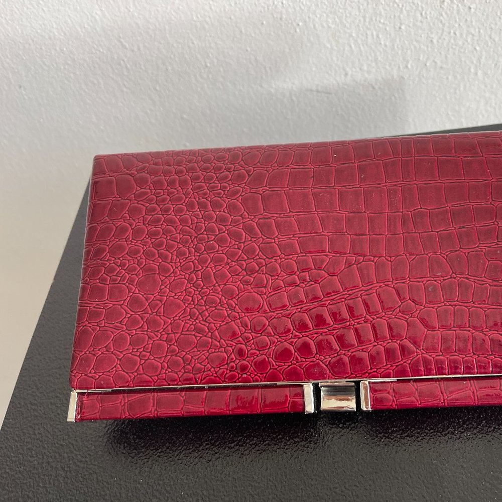 SEA GEM ART Evening clutch Red leather shells - Picture 2 of 14